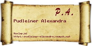 Pudleiner Alexandra névjegykártya